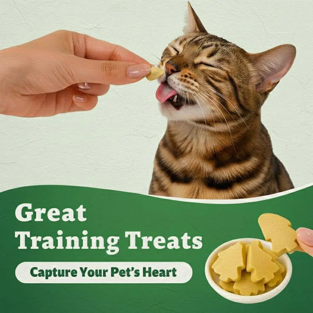 Freeze-Dried Cat Treats – High-Protein Chicken, Spruce-Derived Cellulose for Hair Ball Control, Rich in Omega-3 & Vitamins for Shiny Coat – Grain-Free, Fresh-Locked Mini Packs