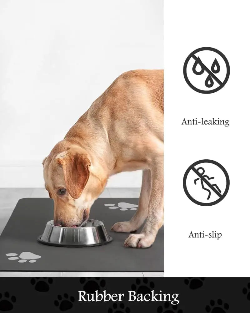 【Newyear2026】Pet Feeding Mat-Absorbent Dog Mat for Food and Water Bowl-No Stains Quick Dry Dog Water Dispenser Mat-Dog Accessories Pet Supplies-Dog Water Bowl for Messy Drinkers
