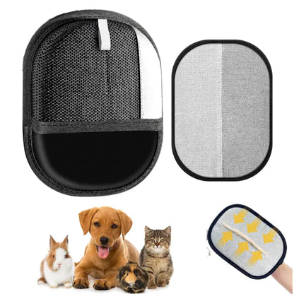PET Hair Remover Electrostatic Gloves Two-Way Brush Sticky Hair Remover Cat Hair Dog Hair Glover Grooming Removal Cleaning