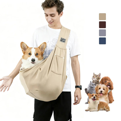 Dog & Cat Sling Carrier for Small and Medium Pets up to 16.5 Lbs with Snap Safety Hook for Pets for Travel, Shopping and Outdoor Activities