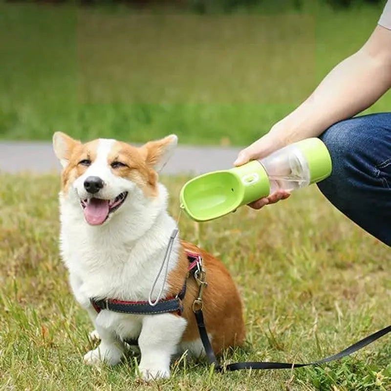 Portable Dog Water Bottle for Walking - Leak Proof, Lightweight, BPA Free, Features Food Container, Easy to Carry Pet Travel Food Container Puppy Fluid Bowls Pet Gift 3 In