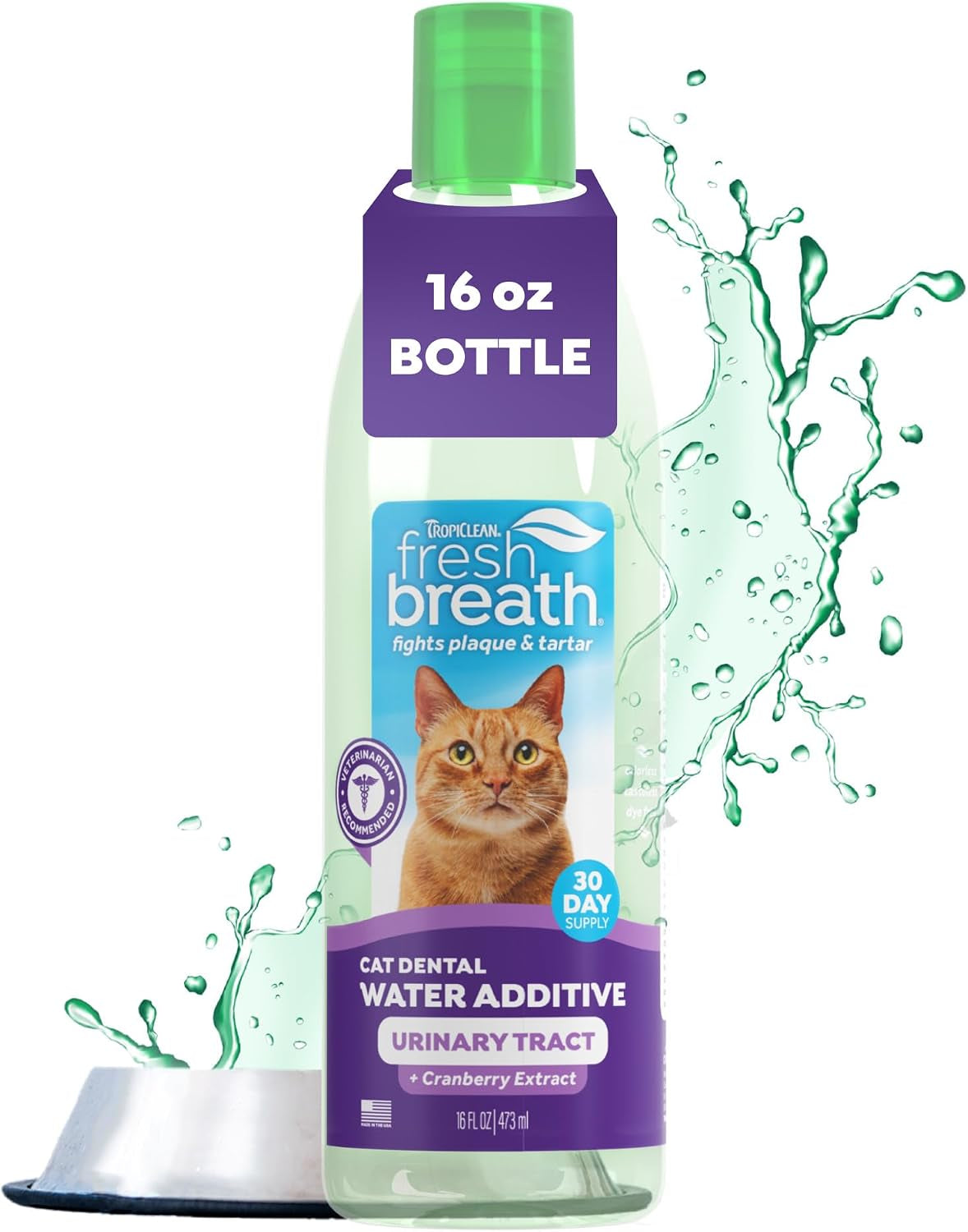 Tropiclean Fresh Breath Dental Water Additive, Dog Breath Freshener, 33.8Oz | Freshens Breath & Cleans Teeth | No Toothpaste or Toothbrush Required