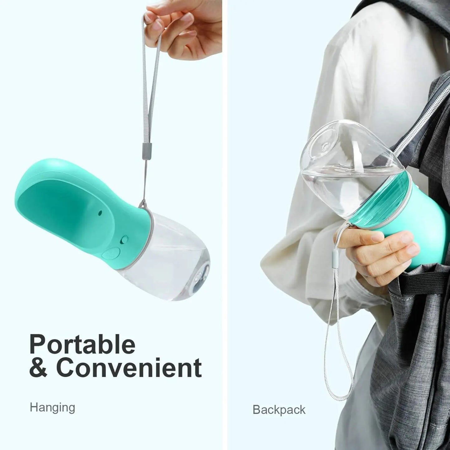 3 in 1 Pet Water Bottle for Feeding Dogs & Cats,Contain 1 Count Pet Water Bottle with Food , Automatic Water Feeder, Dispenser Portable Dog Water Bottle with Accessories,Dog Gift,Cat Gift Dog Walk Water Bottle,,Portable Pet Water and Food Dispenser