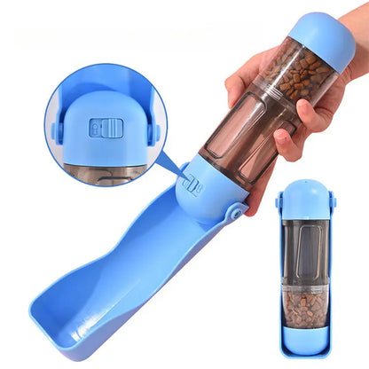 Furri Portable Pet Water Bottle & Feeder - Multifunctional Dog Water Bottle 4 in 1 Leak Proof Foldable