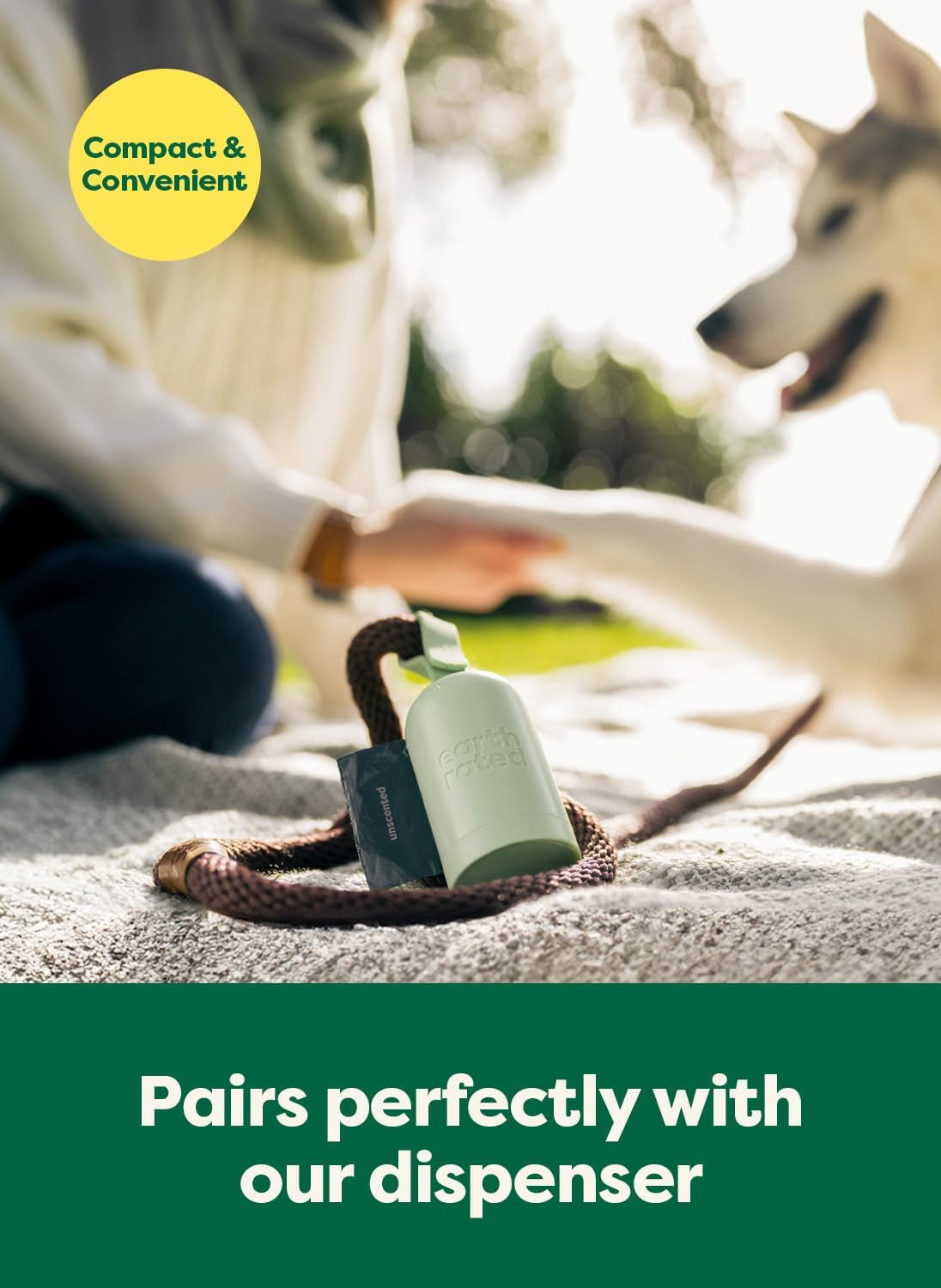 Earth Rated 3X Protect Dog Poop Bag Rolls, Odor Blocking, Unscented, 240 Ct | Leak Proof Extra Thick