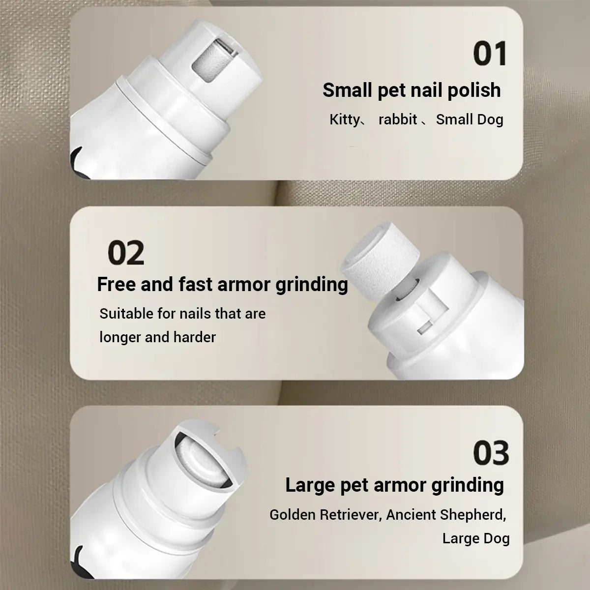 Pro Nail Grinder, Silent Pro for Dogs, Silent Pro Nail Grinder for Dogs and Cats, Pet Grooming Tool,Rechargeable Pet Nail Clipper for Painless Nail Care for Small and Medium Dogs and Cats
