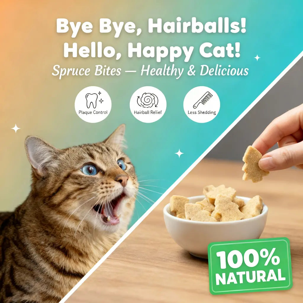 Freeze-Dried Cat Treats – High-Protein Chicken, Spruce-Derived Cellulose for Hair Ball Control, Rich in Omega-3 & Vitamins for Shiny Coat – Grain-Free, Fresh-Locked Mini Packs
