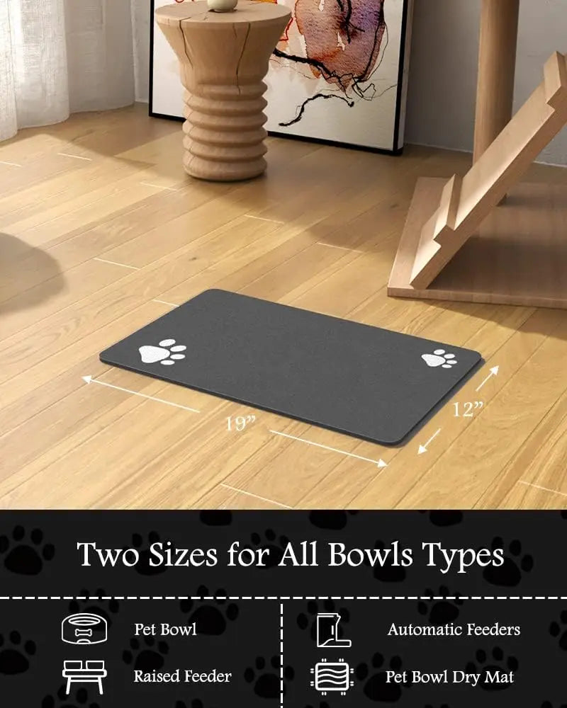 【Newyear2026】Pet Feeding Mat-Absorbent Dog Mat for Food and Water Bowl-No Stains Quick Dry Dog Water Dispenser Mat-Dog Accessories Pet Supplies-Dog Water Bowl for Messy Drinkers