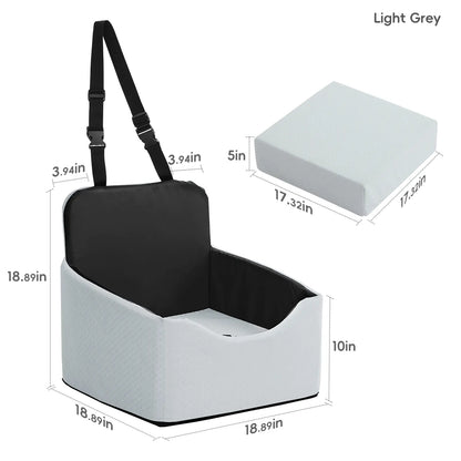 【Dealsforyoudays】 VALUXE Dog Car Booster Seat, All-Season Enclosed Design with Seat Belt Straps, Non-Slip & Waterproof Pet Travel Seat Summervibes Petlovers Summerwins