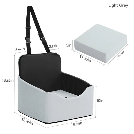 【Dealsforyoudays】 VALUXE Dog Car Booster Seat, All-Season Enclosed Design with Seat Belt Straps, Non-Slip & Waterproof Pet Travel Seat Summervibes Petlovers Summerwins