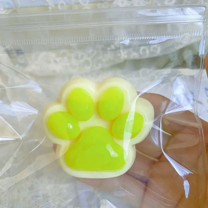 【2025 New】Mobeck Handmade Taba Squishy Big Cat Paw Silicone Squeeze Toys for Stress Relief 2.76 Inch Large Size Cat Paw Giant Paw Squishy Fidget Toys for Anxiety&Relaxation|Desk Accessory for Adults (Rainbow)
