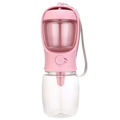 3 in 1 Pet Water Bottle for Feeding Dogs & Cats,Contain 1 Count Pet Water Bottle with Food , Automatic Water Feeder, Dispenser Portable Dog Water Bottle with Accessories,Dog Gift,Cat Gift Dog Walk Water Bottle,,Portable Pet Water and Food Dispenser