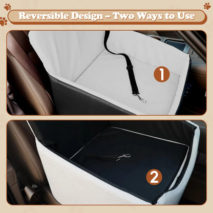 【Dealsforyoudays】 VALUXE Dog Car Booster Seat, All-Season Enclosed Design with Seat Belt Straps, Non-Slip & Waterproof Pet Travel Seat Summervibes Petlovers Summerwins