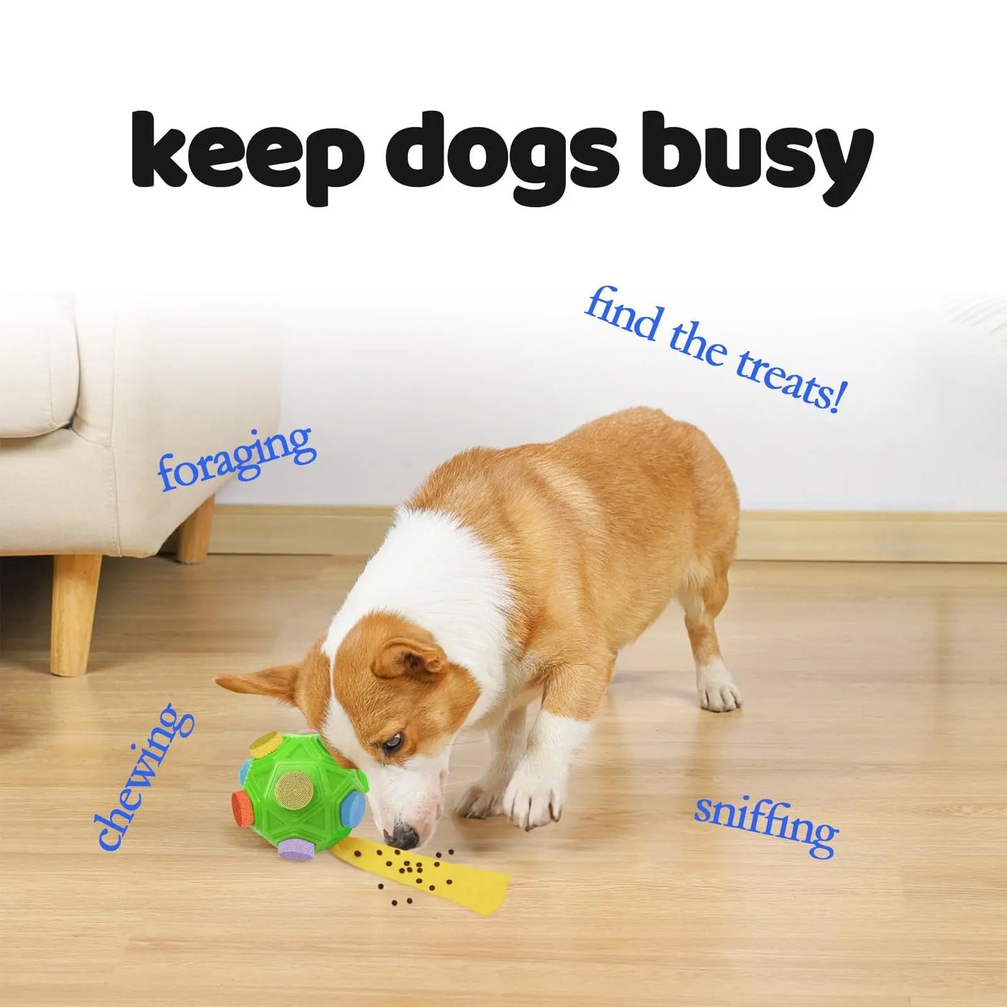 Dog Puzzle Toy, Dog Enrichment Toy, Portable Pet Snuffle Ball Toy, Interactive Chew Pet Supplies for Dog, Olfactory Training Toys Relieve Anxiety and Release Stress