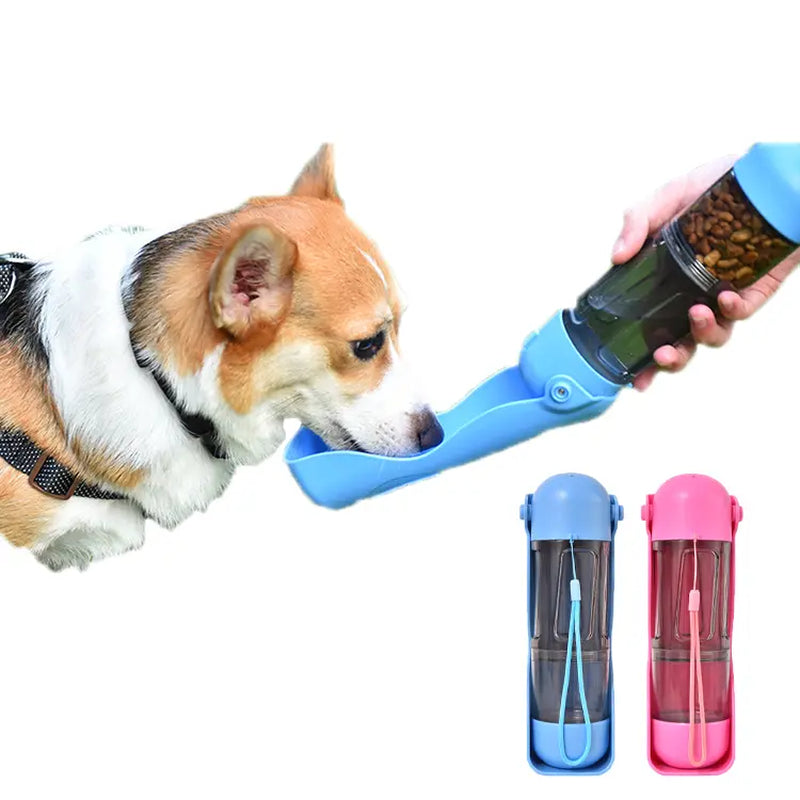 Furri Portable Pet Water Bottle & Feeder - Multifunctional Dog Water Bottle 4 in 1 Leak Proof Foldable