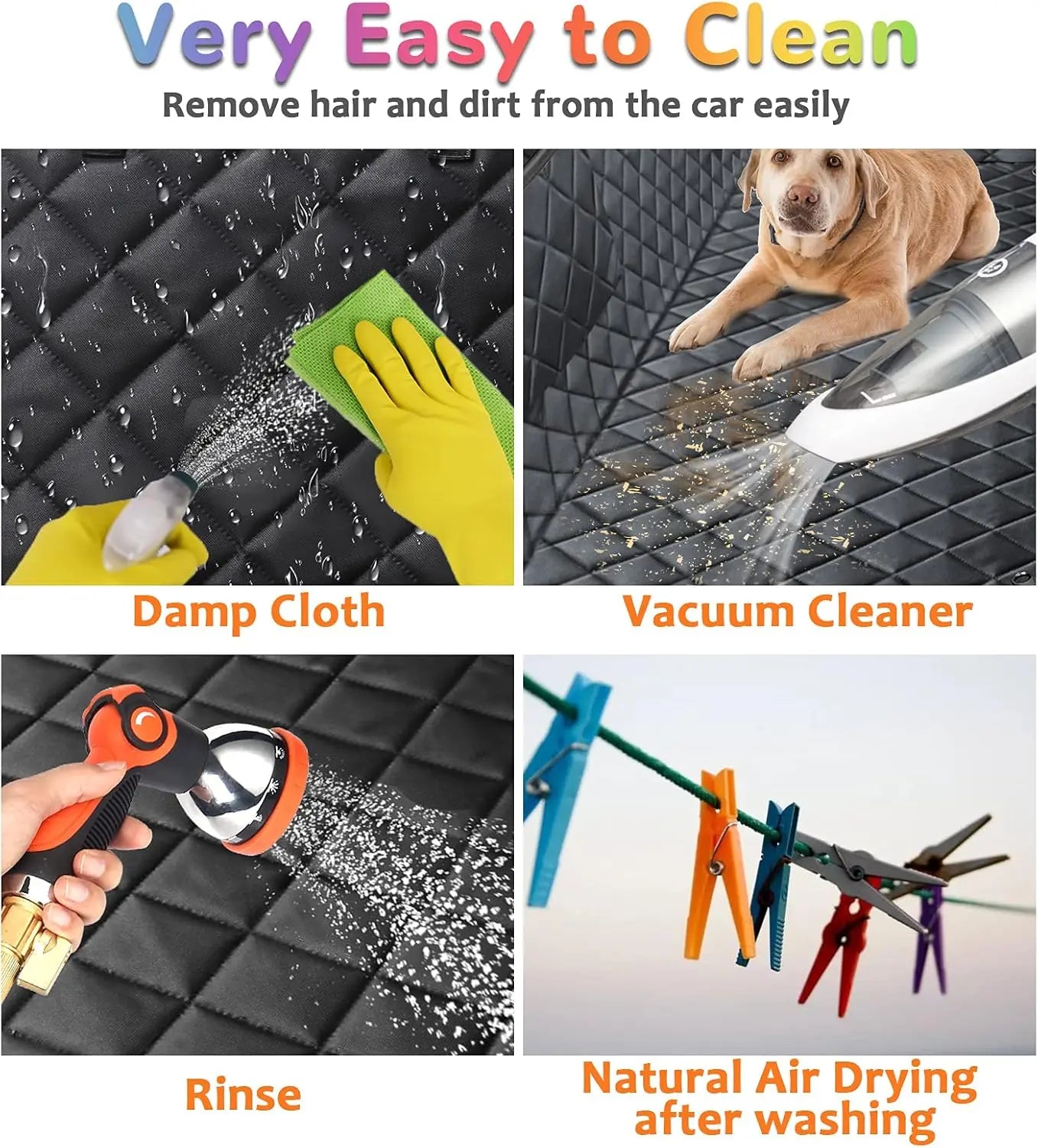 Dog Car Hammock Rear Seat Cover - Waterproof, Heavy-Duty, Scratch-Proof, Nonslip, Soft Auto & Car Interior Accessory for Trucks, Suvs | Waterproof Seat Covers, Backseat Protector, Auto Accessories