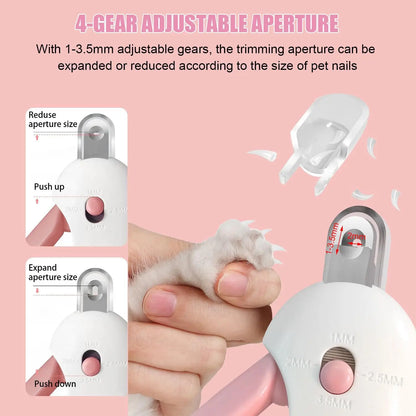 2-In-1 Cat Nail Clipper Trimmer Adjustable for All Sizes 1-3.5Mm Safe Grooming Tool with Safety Guard for Kittens & Indoor Cats Portable Pet Care