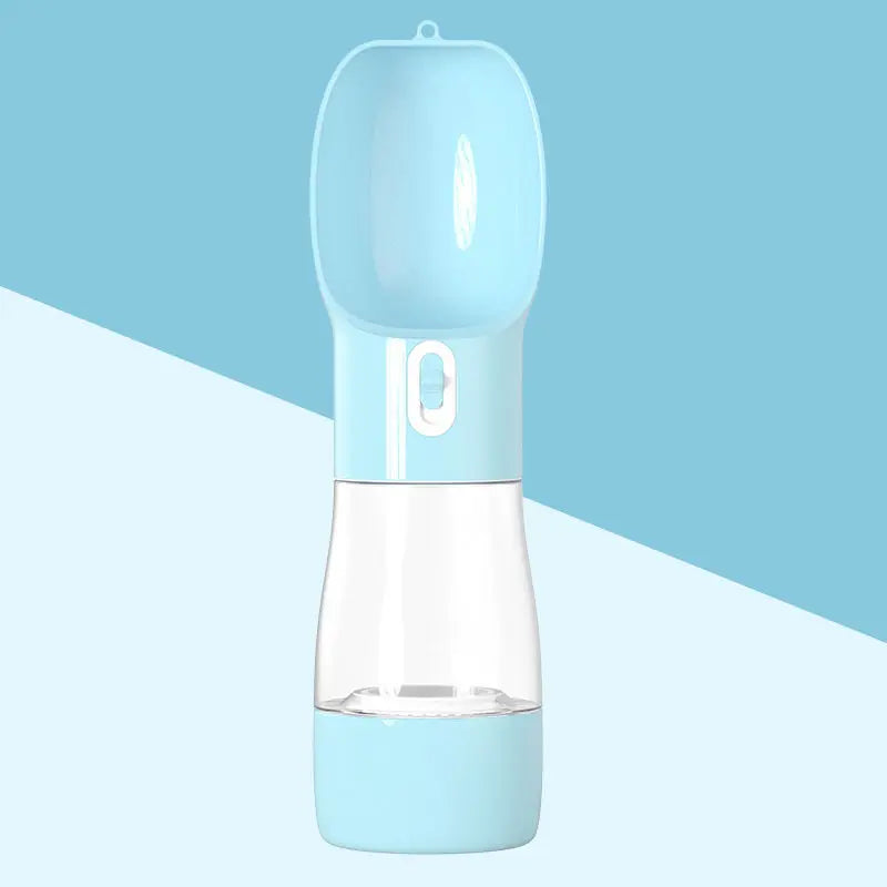 Traveling Out Portable Dog Walk Water Dispenser with 258Ml Capacity & 200G Pet Water and Food Dispenser Water Bottle with Accessories Easy-To-Use Segmented Design for Outdoor Walking Hiking and Travel