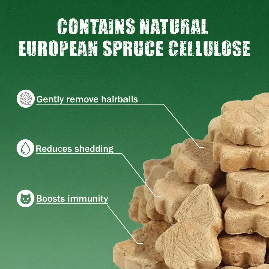 Freeze-Dried Cat Treats – High-Protein Chicken, Spruce-Derived Cellulose for Hair Ball Control, Rich in Omega-3 & Vitamins for Shiny Coat – Grain-Free, Fresh-Locked Mini Packs
