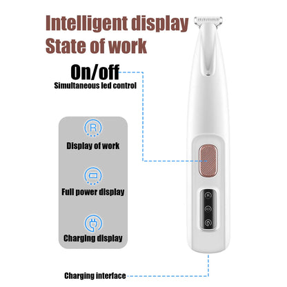 At-Home Pet Spa Hack Cordless Dog Clipper Low Noise Cat Trimmer Ceramic Blade Waterproof Grooming Kit LED Light for Anxiety-Free Paws Faces