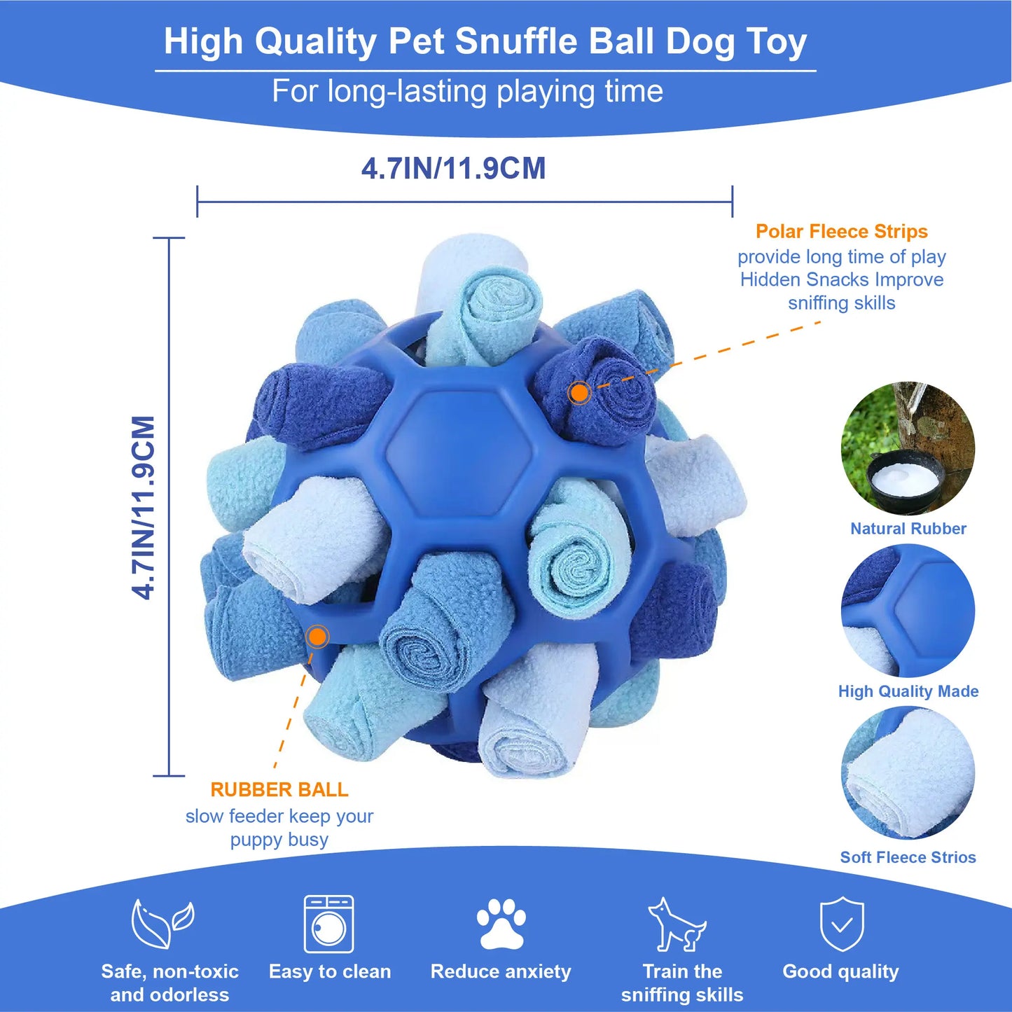 Gift for Pets, Dog Snuffle Ball Toy - Calming Puzzle Game for Small Dogs, Slow Feeder Snack Dispenser, Anxiety Relief & Mental Stimulation, Velvet Scented Hide & Seek Treat Ball,Ball Puzzle, Native Hidden Toy, Pet Snuffle Ball,