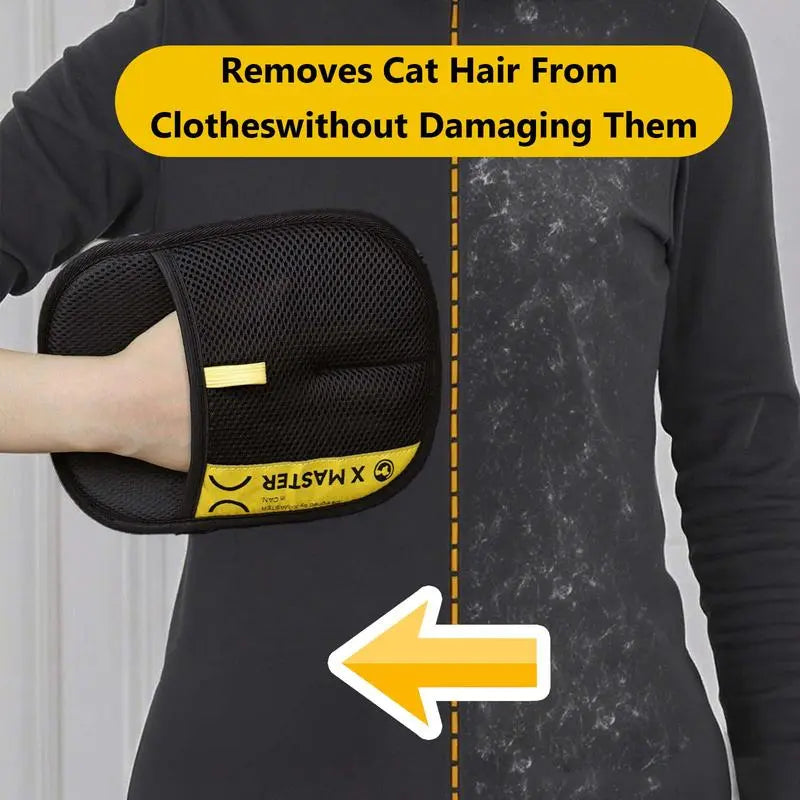 Pet Double Sided Grooming Gloves,Static Removal Gloves for Pet Hair,Multi-Function,For Washing,Hair Removal,Beauty,Sofa,Bed Sheets,Clothes,Suitable for Cats and Dogs