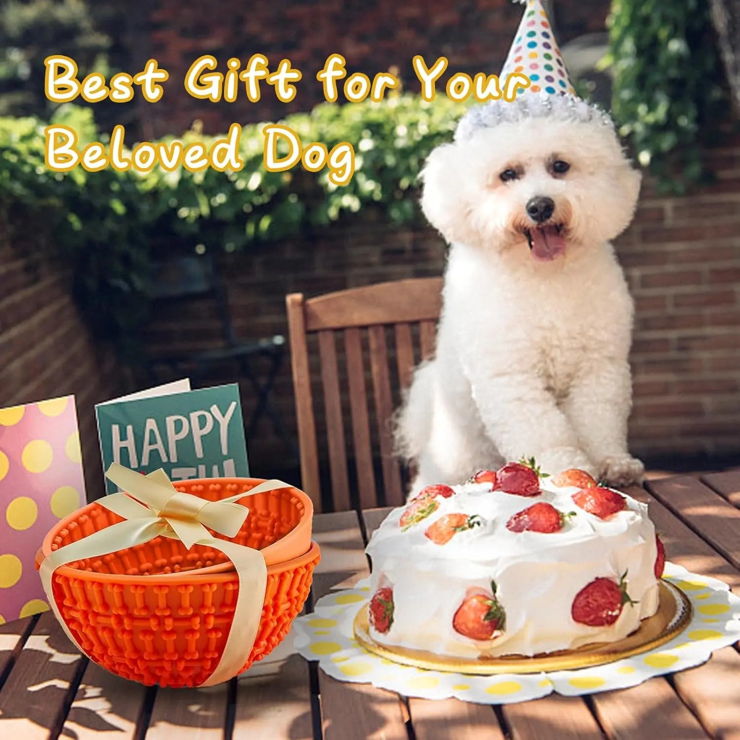 Four Angels-Dog Lick Bowl | Interactive Slow Feeder, Slow Feeder Dog Bowl for Anxiety/Boredom Relief & Fun Engagement Dog Anxiety-Msw