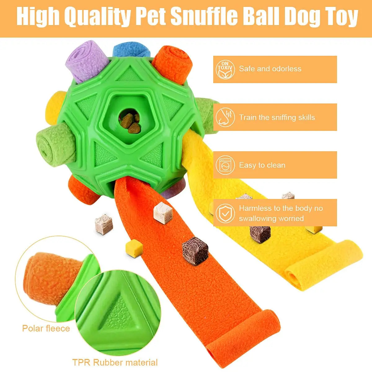 Dog Puzzle Toy, Dog Enrichment Toy, Portable Pet Snuffle Ball Toy, Interactive Chew Pet Supplies for Dog, Olfactory Training Toys Relieve Anxiety and Release Stress