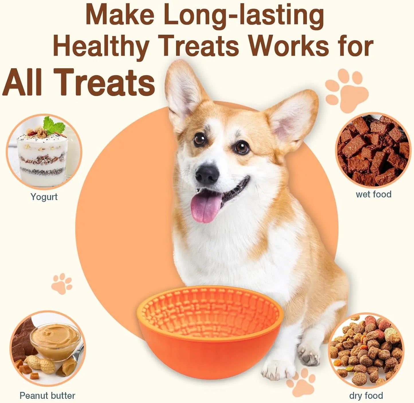 Four Angels-Dog Lick Bowl | Interactive Slow Feeder, Slow Feeder Dog Bowl for Anxiety/Boredom Relief & Fun Engagement Dog Anxiety-Msw