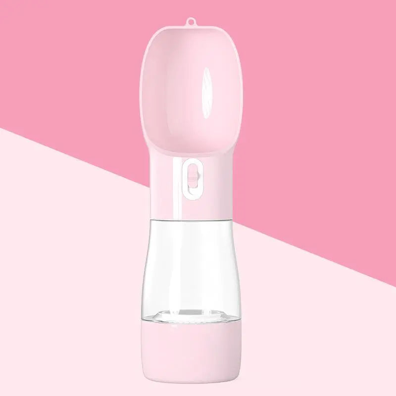 Traveling Out Portable Dog Walk Water Dispenser with 258Ml Capacity & 200G Pet Water and Food Dispenser Water Bottle with Accessories Easy-To-Use Segmented Design for Outdoor Walking Hiking and Travel