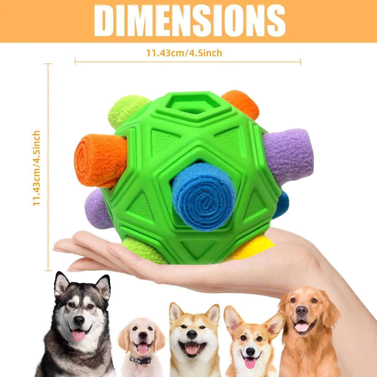 Dog Puzzle Toy, Dog Enrichment Toy, Portable Pet Snuffle Ball Toy, Interactive Chew Pet Supplies for Dog, Olfactory Training Toys Relieve Anxiety and Release Stress