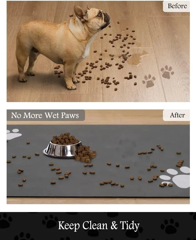 【Newyear2026】Pet Feeding Mat-Absorbent Dog Mat for Food and Water Bowl-No Stains Quick Dry Dog Water Dispenser Mat-Dog Accessories Pet Supplies-Dog Water Bowl for Messy Drinkers