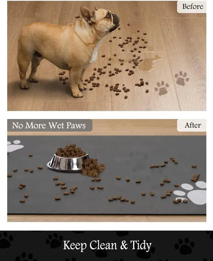 【Newyear2026】Pet Feeding Mat-Absorbent Dog Mat for Food and Water Bowl-No Stains Quick Dry Dog Water Dispenser Mat-Dog Accessories Pet Supplies-Dog Water Bowl for Messy Drinkers