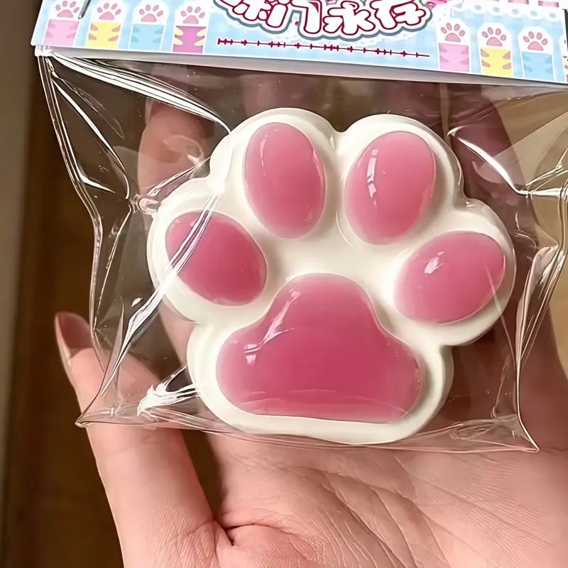 【2025 New】Mobeck Handmade Taba Squishy Big Cat Paw Silicone Squeeze Toys for Stress Relief 2.76 Inch Large Size Cat Paw Giant Paw Squishy Fidget Toys for Anxiety&Relaxation|Desk Accessory for Adults (Rainbow)