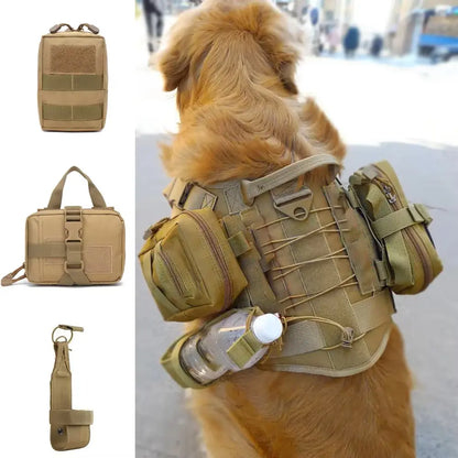 3 Pcs Dog Tactical Bags Molle Pouches for Dog Vest Harness #Summerwins #Dealsforyoudays Multi-Purpose Military Nylon Waist Pack Utility Bag Detachable Patches Pouches
