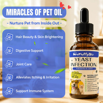 Dog Ear & Skin Relief Drops, Yeast Infection Treatment for Dogs – 60Ml | Soothes Itching, Supports Healthy Ears & Skin, Allergy Relief for Puppies & Dogs