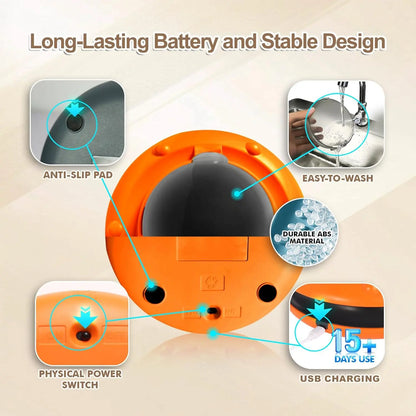 Fanosy Interactive Cat Feeder - Auto Treat Dispenser Toy with Bell Ball Track & Adjustable Portals | Slow Eating Electric Automatic Puzzle Toy for Indoor Cats | USB-C Rechargeable 1800Mah