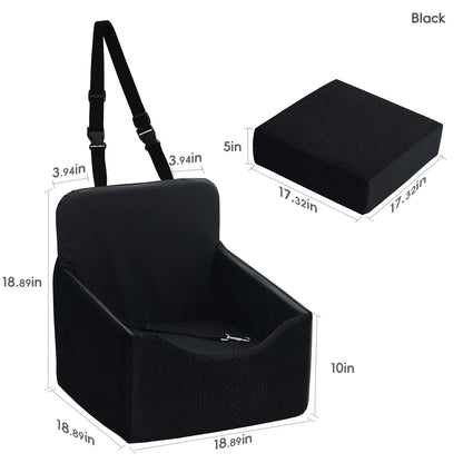 【Dealsforyoudays】 VALUXE Dog Car Booster Seat, All-Season Enclosed Design with Seat Belt Straps, Non-Slip & Waterproof Pet Travel Seat Summervibes Petlovers Summerwins