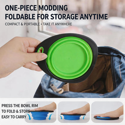 Foldable Dog Bowl, Portable Travel Food and Water Dish, Pet Bowl, Outdoor Folding Dog Bowl, Cat Feeding and Drinking Bowl, Pet Supplies