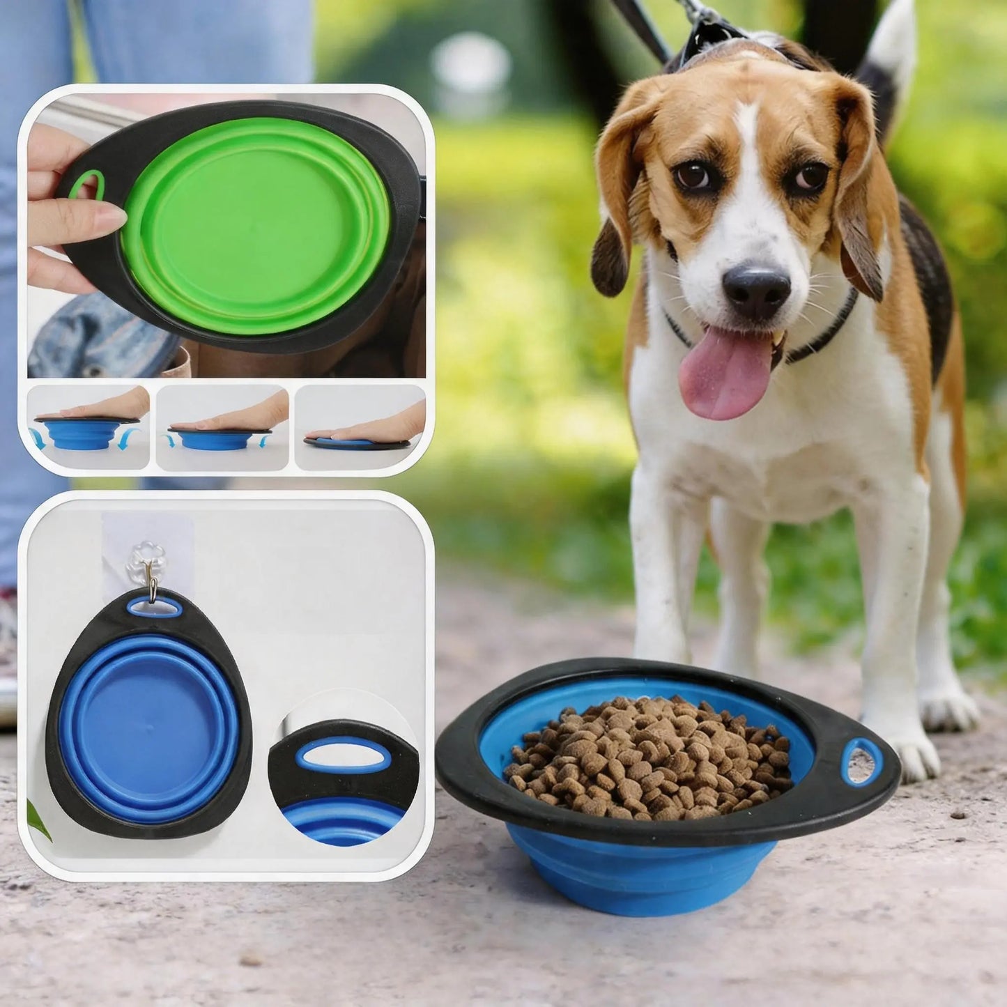 Foldable Dog Bowl, Portable Travel Food and Water Dish, Pet Bowl, Outdoor Folding Dog Bowl, Cat Feeding and Drinking Bowl, Pet Supplies