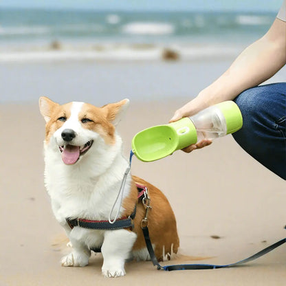 Portable Dog Water Bottle for Walking - Leak Proof, Lightweight, BPA Free, Features Food Container, Easy to Carry Pet Travel Food Container Puppy Fluid Bowls Pet Gift 3 In