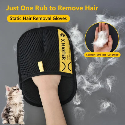 Pet Double Sided Grooming Gloves,Static Removal Gloves for Pet Hair,Multi-Function,For Washing,Hair Removal,Beauty,Sofa,Bed Sheets,Clothes,Suitable for Cats and Dogs