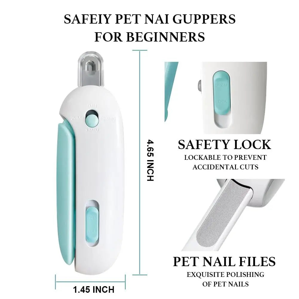 2-In-1 Cat Nail Clipper Trimmer Adjustable for All Sizes 1-3.5Mm Safe Grooming Tool with Safety Guard for Kittens & Indoor Cats Portable Pet Care