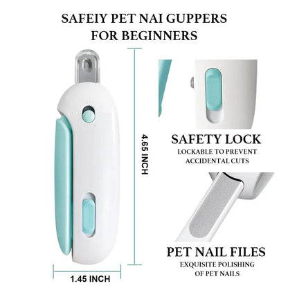 2-In-1 Cat Nail Clipper Trimmer Adjustable for All Sizes 1-3.5Mm Safe Grooming Tool with Safety Guard for Kittens & Indoor Cats Portable Pet Care