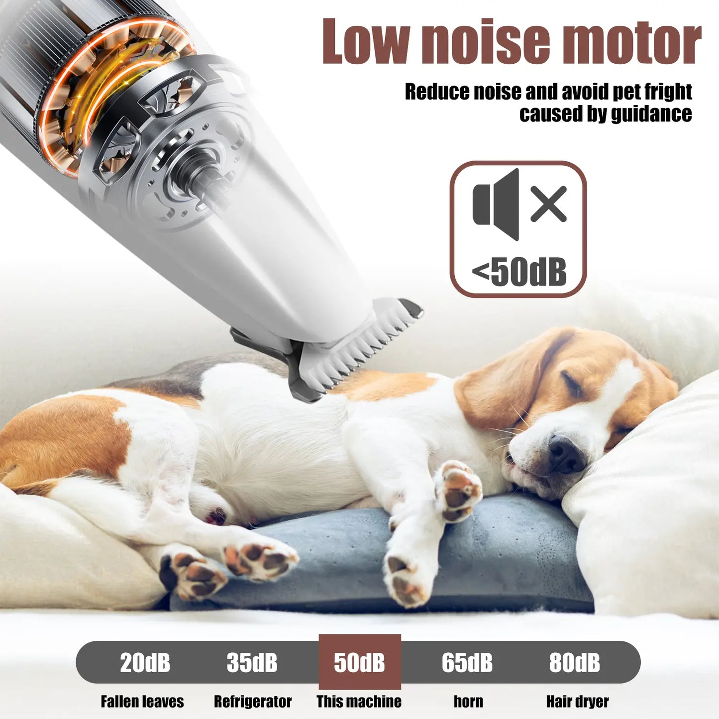 At-Home Pet Spa Hack Cordless Dog Clipper Low Noise Cat Trimmer Ceramic Blade Waterproof Grooming Kit LED Light for Anxiety-Free Paws Faces