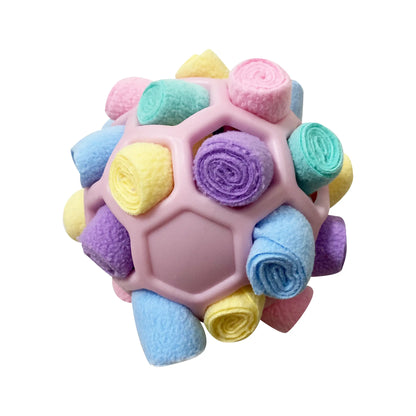 Gift for Pets, Dog Snuffle Ball Toy - Calming Puzzle Game for Small Dogs, Slow Feeder Snack Dispenser, Anxiety Relief & Mental Stimulation, Velvet Scented Hide & Seek Treat Ball,Ball Puzzle, Native Hidden Toy, Pet Snuffle Ball,
