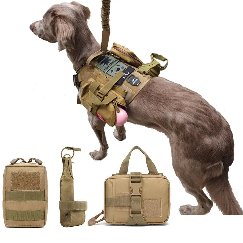 3 Pcs Dog Tactical Bags Molle Pouches for Dog Vest Harness #Summerwins #Dealsforyoudays Multi-Purpose Military Nylon Waist Pack Utility Bag Detachable Patches Pouches