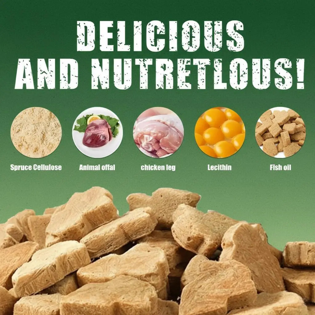 Freeze-Dried Cat Treats – High-Protein Chicken, Spruce-Derived Cellulose for Hair Ball Control, Rich in Omega-3 & Vitamins for Shiny Coat – Grain-Free, Fresh-Locked Mini Packs