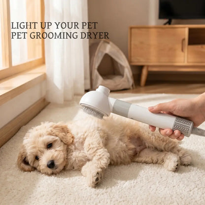 2-In-1 Dog Blow Dryer for Dogs & Cats 1100W Pet Hair Dryer with Adjustable Speed & Temp Gentle on Fur Dog Dryer for Pet Grooming