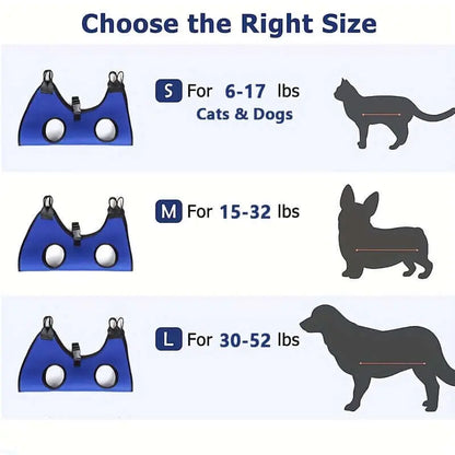 Relax and Groom: Comfortable Pet Grooming Hammock Harness for Dogs & Cats